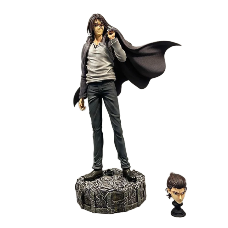 مجسم إيرين ييغر (هجوم العملاقة) برأسين من إصدار GLJ.CY بطول 30 سم | GLJ.CY Attack On Titan Eren Jaeger Double Headed Action Figure 30cm