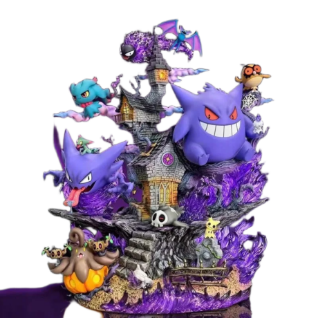 مجسم عائلة تطور غينغار (بوكيمون) طول 32 سم | Official Bandai Pokémon Gengar Evolution Family 32cm