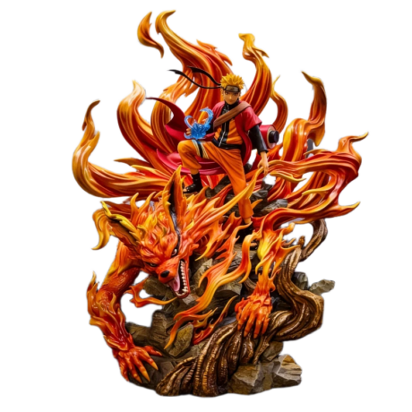 مجسم شخصية ناروتو (وضع الحكيم وكوراما) بتصميم GK بطول 41 سم | Naruto Sennin Mode & Kurama GK Action Figure 41cm
