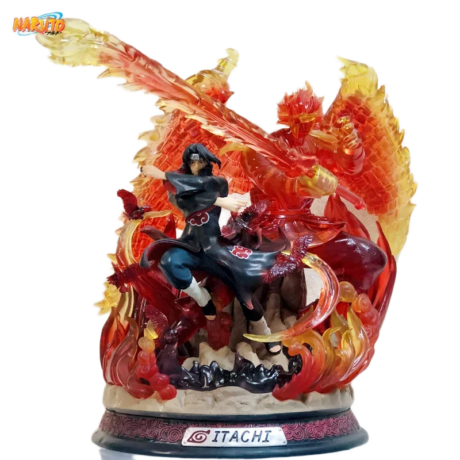 مجسم شخصية أوتشيها إيتاشي وضع سوسانو القتالي مع إضاءة LED بطول 36 سم | Naruto Uchiha Itachi Susanoo Battle Form Figure with LED 36cm