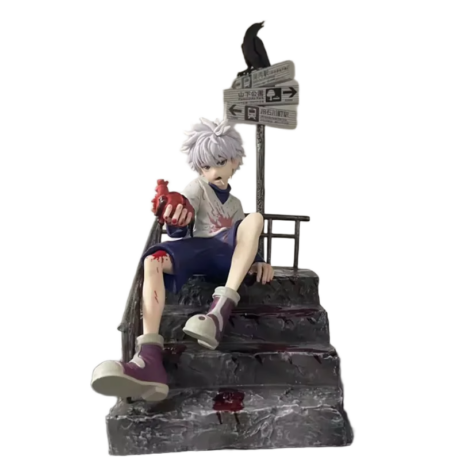 مجسم شخصية كيلوا زولديك بتصميم GK (هانتر×هانتر) بطول 34 سم | Killua Zoldyck Hunter x Hunter GK Action Figure 34cm
