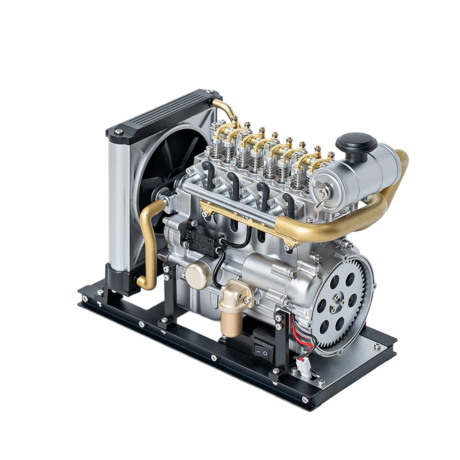 طقم بناء مجسم محرك ديزل مصغر كهربائي من (TECHING) - تجميع ذاتي (DIY)  |  TECHING Mini Diesel Engine Electric Assembling Model DIY Kit & Desktop Ornament